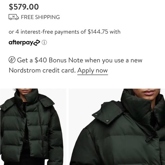 All SAINTs Hooded Puffer Jacket size 4. - Picture 2 of 2